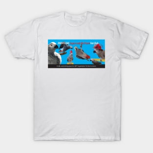 African Grey Parrot banner T-Shirt